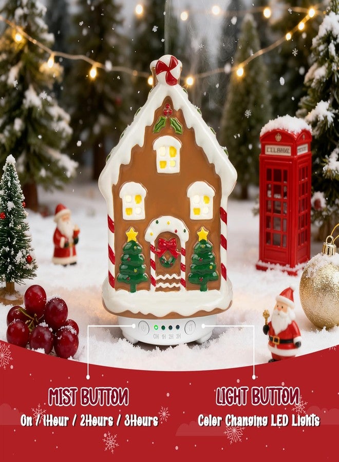 ARVIDSSON Christmas Essential Oil Diffuser, Gingerbread House Diffuser for Essential Oils, Ceramic Ultrasonic Diffusers for Home Decor, Holiday Diffusers Gift - Image 5
